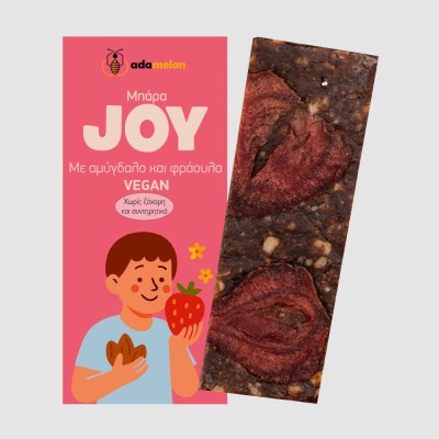 Μπάρα “Joy” Adamelon (αμύγδαλο και φράουλα) 60gr – 277kcal