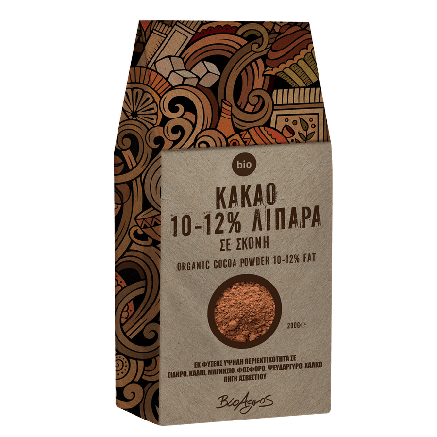 Κακάο Σκόνη 10-12% Λιπαρά 200g Βιοαγρός Bio